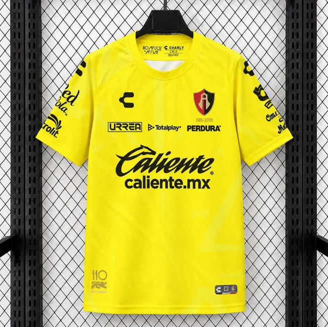 2026-27 Atlas de Guadalajara Yellow Goalkeeper Soccer Jersey Shirt